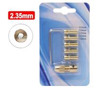 Brass Mini Drill Chuck Adapters, 7 Piece Set Compatible with for Motor Shafts and Suitable for Various Drilling Tasks (2.35mm)