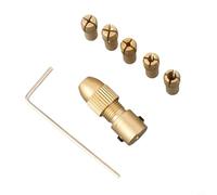 Brass Mini Drill Chuck and Collets Complete Set of 7 Pieces Designed for Various Drilling Needs on Soft Materials