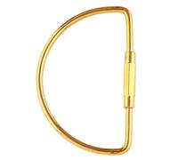 Brass Mini Lock Hooks Keychain Set, D-Shape Carabiner Keychains with Screw Gate Buckle, Compact & Durable for Outdoor Adventures, Hiking, Camping, Travel, and Everyday Use