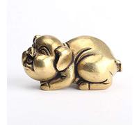 Brass Mini Statue Ornaments Decoration Sculptures Sculpture Character Decoration Solid Copper Pig Small Statue Lucky Animal Decoration Home Room Decor Antique Brass Figurine Office Desk Car Decoratin