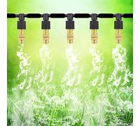 Brass Mist Nozzle, 10 Pack Adjustable Brass Sprinkler Heads, Mist Irrigation Nozzle for Lawn, Nursery, Patio, Garden Watering