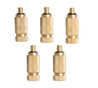 Brass Misting Nozzle, Brass Adjustable Misting Nozzle Atomizing 10/24 UNC 0.1-1.0mm 5PC High Pressure
