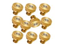 Brass Misting Nozzle Heads, Tap Water Low Pressure Fine Atomizing Sprayer, for Plant Watering, Landscape Fogging, Cooling 10 Pack Thread Length 9.5mm 0.3mm