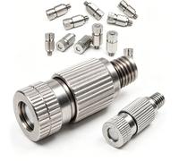 Brass Misting Nozzle Replacement Heads Filter Pack | Of 50 0.1-0.5mm Outdoor Cooling System(2 Sections,Orifice Dia 0.3mm)