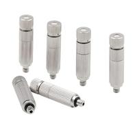 Brass Misting Nozzle Replacement Heads Filter Pack | Of 50 0.1-0.5mm Outdoor Cooling System(5 Sections,Orifice Dia 0.15mm)