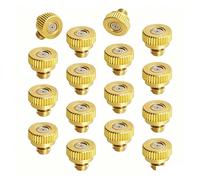 Brass Misting Nozzle, Replacement Mister Nozzles Plug Mister Heads for Garden Patio Outdoor Cooling System Low-Pressure Atomizing 10 Pieces aperture0.7mm
