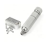 Brass Misting Nozzle Set 50 pcs for Outdoor Cooling System Low Pressure Atomizing Spray Heads High Pressure Water Mister Tips Gardening Replacement Parts Threaded Nozzle 3 Sections Orifice Dia 0.2mm