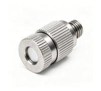 Brass Misting Nozzle Set 50 pcs for Outdoor Cooling System Low Pressure Atomizing Spray Heads High Pressure Water Mister Tips Gardening Replacement Parts Threaded Nozzle 2 Sections Orifice Dia 0.3mm