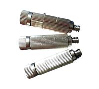 Brass Misting Nozzles, 50pcs High Pressure Spray Misting Nozzle 3/16 UNC Outdoor Anti-Drip Spray Head for Outdoor Cooling System/Landscaping/Greenhouse 5 Sections Orifice Dia 0.15mm