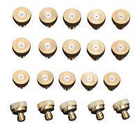 Brass Misting Nozzles, Dust Control Mist Nozzles Sprinkler Atomizing Sprayer Water Hose Nozzle for Outdoor Cooling Mister System Garden Greenhouse Landscaping Humidification 20 Pieces aperture0.6mm