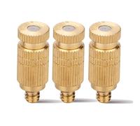 Brass misting nozzles Replacement Heads for Outdoor Cooling System 50pcs high Pressure atomizing misting Sprayer for Patio Lawn Landscaping dust Control 10 24 UNC Gold 1 0mm