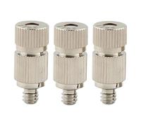 Brass misting nozzles Replacement Heads for Outdoor Cooling System 50pcs high Pressure atomizing misting Sprayer for Patio Lawn Landscaping dust Control 10 24 UNC Silver 0 1mm