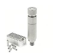 Brass Misting Nozzles Replacement Heads with Filter, 50 pcs High Pressure Atomizing Misting Sprayer for Outdoor Cooling System 3 Sections Orifice Dia 0.15mm
