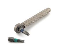 Brass Modularity Screwdriver Ratcheting Wheel Slotted Screwdriver with 2Pcs Bit Equipment Gadget for Bit