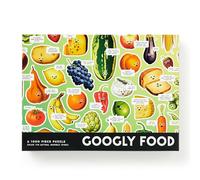 Brass Monkey Googly Food - 1000 Piece Jigsaw Puzzle Featuring Vintage Inspired Illustration Of Food Art With Funny Quotes And Googly Eye Stickers