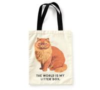 Brass Monkey Moody Cats Canvas Tote Bag - Environmentally Friendly Lightweight Reusable Shopping And Grocery Bag
