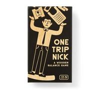 Brass Monkey One Trip Nick - Balance Game Includes Ridiculous Grocery And Other Fun Shaped Wooden Pieces To Stack, 2+ Players