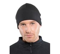 Brass Monkeys 100% Merino Wool Beanie Hat, New Zealand Made - Ultra Warm, Lightweight Breathable Double Layer Unisex Headwear for Men & Women in Black