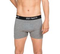 Brass Monkeys - 100% Pure Merino Wool - Boxers - New Zealand Made - Warm & Soft, Thermal Underwear - Perfect for Outdoor Sports - Grey, Small
