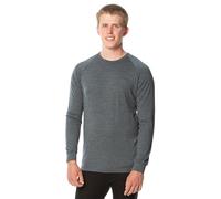 Brass Monkeys 100% Pure Merino Wool Long Sleeve Base Layer New Zealand Made - Warm Mens Thermal Top - Perfect for Outdoor Sports - Grey
