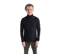 Brass Monkeys - 100% Pure Merino Wool - Mens Long Sleeve Turtle Neck Skivvy - New Zealand Made - Mock Roll Neck - Natural, Ethical Warmth - Black - 2XL