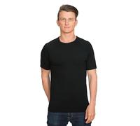 Brass Monkeys - 100% Pure Merino Wool - T Shirt - New Zealand Made - Warm Thermal Top - Perfect for Outdoor Sports & Leisure Wear - Black - 3XL