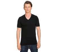 Brass Monkeys - 100% Pure Merino Wool - V Neck Shirt - New Zealand Made - Warm & Soft, Thermal Undershirt - Perfect for Outdoor Sports - Black, 3XL