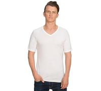 Brass Monkeys - 100% Pure Merino Wool - V Neck Shirt - New Zealand Made - Warm Thermal Undershirt - Perfect for Outdoor Sports - White, Medium