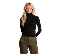 Brass Monkeys - 100% Pure Merino Wool - Womens Long Sleeve Turtle Neck Skivvy - New Zealand Made - Mock Roll Neck - Natural, Ethical Warmth - Black - Small