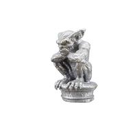 Brass Monster Demon Miniature Statue,Metal Ghost Sculpture Office Home Study Desktop Paperweight Ornament Bonsai Micro Landscape Sand Table Decor