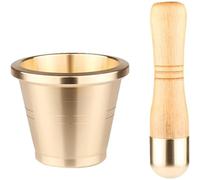 Brass Mortar & Pestle Set, Chef-Grade Spice Grinder, Old-Money Aesthetic Kitchenware, Crush Herbs, Nuts, Seeds & Garlic