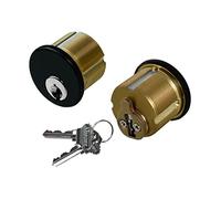 Brass Mortise Cylinder Lock，Commercial storefront Door Lock Mortise cylinders Compatible with Adams Rite, Kawneer, and Vistawall deadbolts. Comes in Black, 2-Pack ，with Matching Keys.
