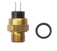 Brass Motorcycle Radiator Coolant Fan Water Temperature Thermostat Switch, 85°C ON Temp Sensor with Rubber Seal O-Ring for M14 Bikes(M16x1.5)