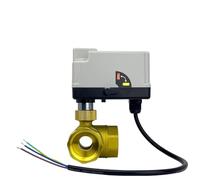Brass Motorized Ball Valve 3-Wire 2-Control Electric Actuator DC12-24V 3 Ways /2 Way DN15 DN20 DN25 DN32 DN40 with Manual Switch(DN50,DC12-24V X 5PCS_2 Way)