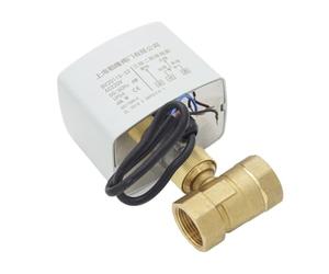 Brass Motorized Ball Valve 3-Wire Two Control Electric Actuator AC220V 3 Ways /2 Way DN15 DN20 DN25 DN32 DN40 with Manual Switch(2 Way,DN25)