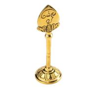 Brass Murugan Kartikaye Vel with Tamil Om and Shiva Tilak Gifting (Size-4")(Lord Murugan Vel with Stand)