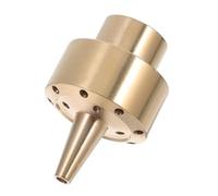 Brass Music Fountain Nozzle 4 Point Thread Adjustable Spray Head | Rotating Multi Direction Design, Wear Resistant Build, for Pond and Backyard Water Features, Golden Finish