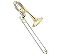 Brass Musical Instrument Bb/F Tone Yellow Brass Gold Lacquer Bass Trombone With Canvas Case Trombone Kit