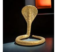 Brass Naag Nagin Snake Idol for Shivling Linga 3.25" Height and Weight 130gram - Vastu Kaal Sarp Dosh, Temple Decoration Vasuki Nagraj Sheshnag Nag Panchami Serpent Devta for Puja Worship