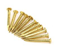 Brass Nail, 100Pcs Round Head Nail, Strong Fastening Function Brazen Furniture for Home(15mm Long)
