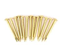 Brass Nails, 100 Pieces Round Head Gold Nails, Brass Wall Pins 10mm 15mm 18mm 22mm, Furniture Brass Tacks for Wood, for Hanging Picture Frame Mirror, Furniture Hinge Hardware Accessories(18mm)