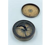 Brass Navigational Sundial Compass - 17th Century Handmade Nautical - Model Sundial Compass for Unisex Adults - Vintage Maritime Navigation Gift for Adventurers, Collectors & Outdoor Enthusiasts