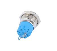 Brass Nickel High Flush Flat Round Head Metal Push Button 16mm 1NO1NC Latching DC 12V 24V Momentary ON OFF Switch IDGTTLDF(FLAT HEAD_5V)