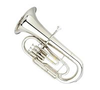 Brass Nickel Plated Euphonium 3 Pistons Valve Bb Tone Euphonium With Mouthpiece And Storage Case Euphonium For Beginners