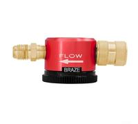 Brass Nitrogen Flushing Tool for for HVAC with Efficient Rinse Solder and Shut-Off Modes Ergonomic Design Compatible with Standard 14 Hose and Nitrogen Pressure