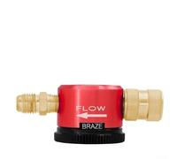 Brass Nitrogen Flushing Tool for HVAC Systems - Efficient Rinse, Solder & Shut-Off Modes with Ergonomic Design, Compatible with Standard 14mm Hoses