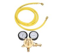 Brass Nitrogen Gauge Kit Accurate Stable 4000Psi High Pressure 2m Hose Wrench for Welding Cutting Laboratory with Pressure Regulator