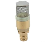 Brass Non-Return Valve Suction Strainer Foot Valve Hose Connector with Stainless Steel Filter Screen for Agricultural Irrigation Garden Pond Water Equipment 19mm 25mm(1inch valves +DIA 25mm)