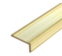 Brass Non-Slip L-Shaped Stair Nosing Trim - Durable Edge Protector for Indoor & Outdoor(18x8mm(0.71"x0.31"))