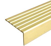 Brass Non-Slip L-Shaped Stair Nosing Trim - Durable Edge Protector for Indoor & Outdoor(38x18mm(1.5"x0.71"))